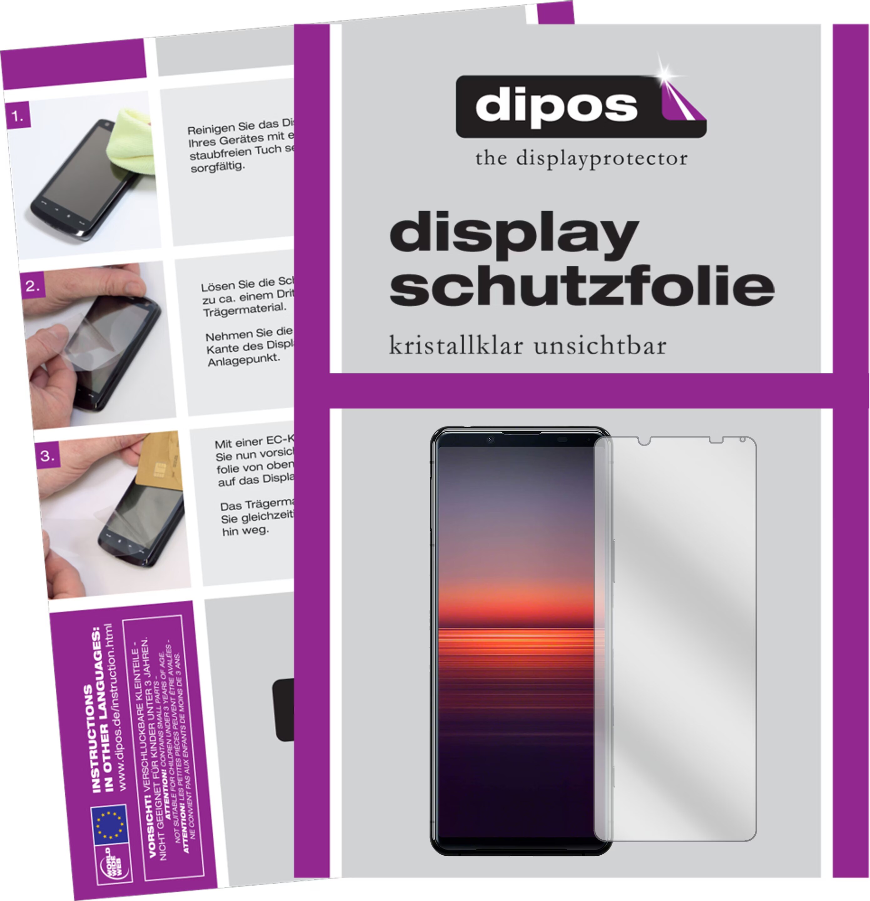 2x Pellicola per Sony Xperia L3 Protettiva Protezione Vetro Flessibile