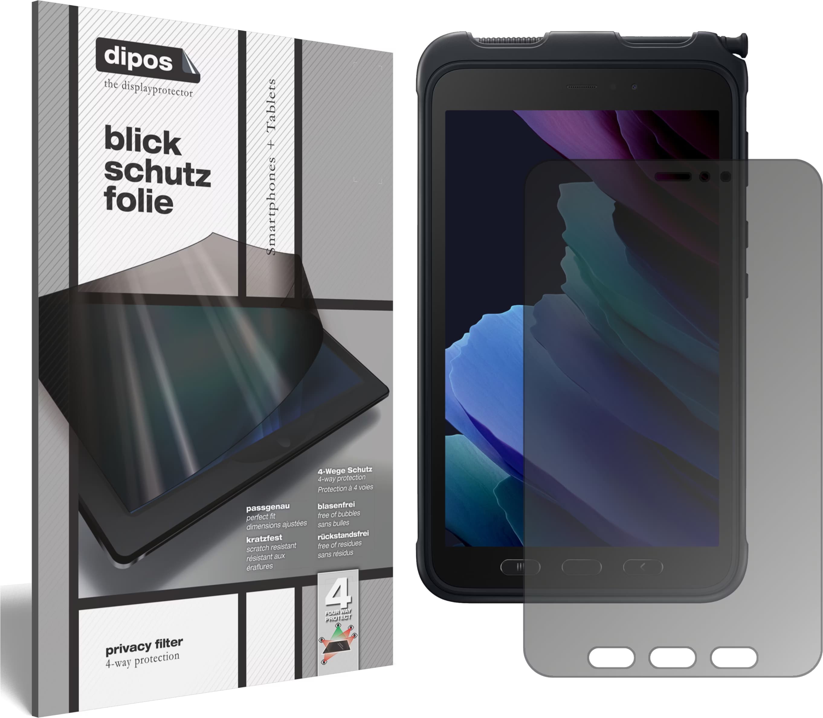 Dipos Pellicola Privacy Per Nokia 7 Plus – Protezione 4 Lati, Anti-sguardi, Made In Germany