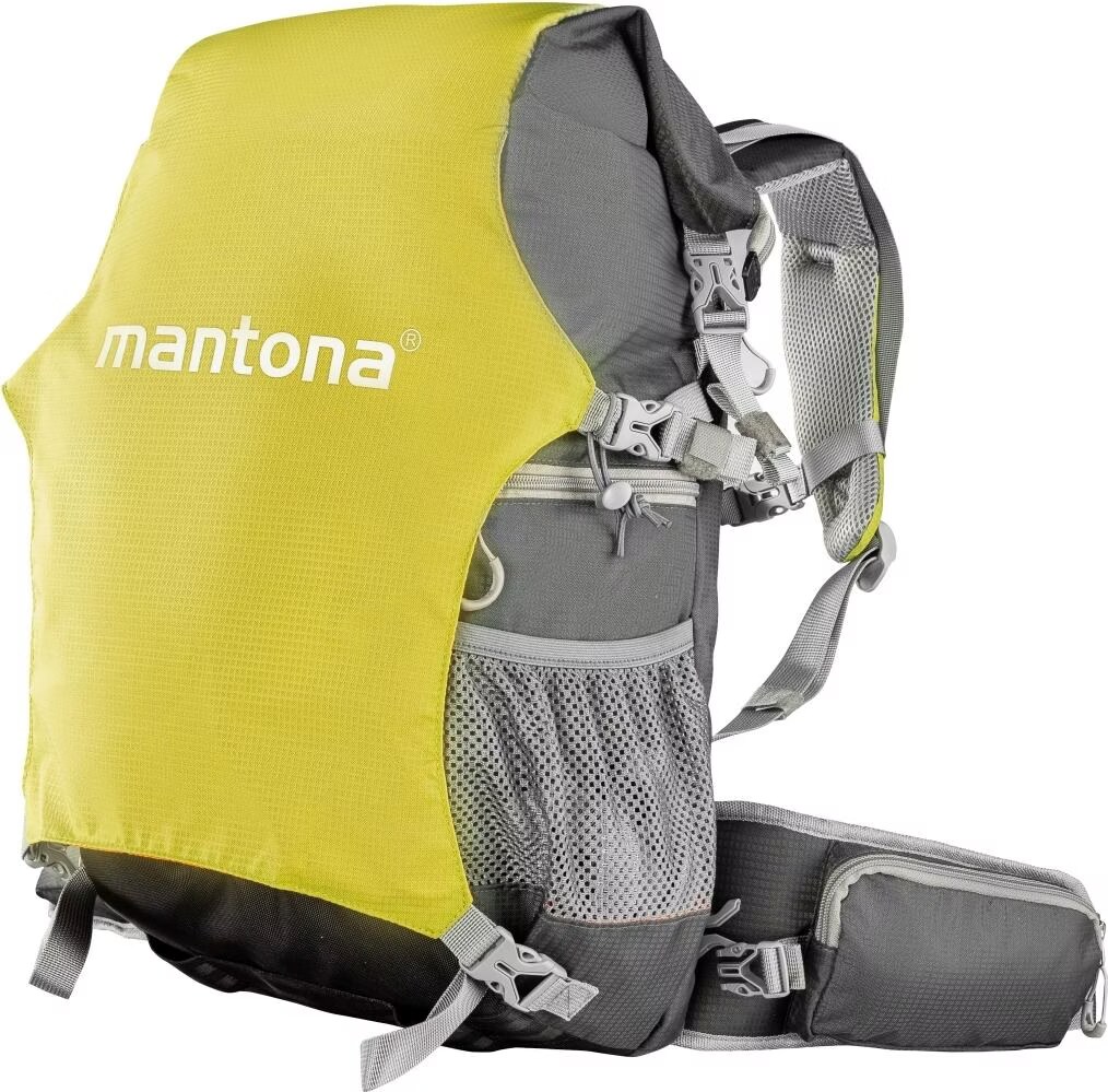 Mantona Kamerarucksack elementsPro 40 – Orange – 210 x 300 x 600 mm – Professioneller Outdoor Rucksack mit anpassbaren Innenfächer, viel Stauraum für Kamera und Zubehör, inkl. abnehmbarer Regenhülle