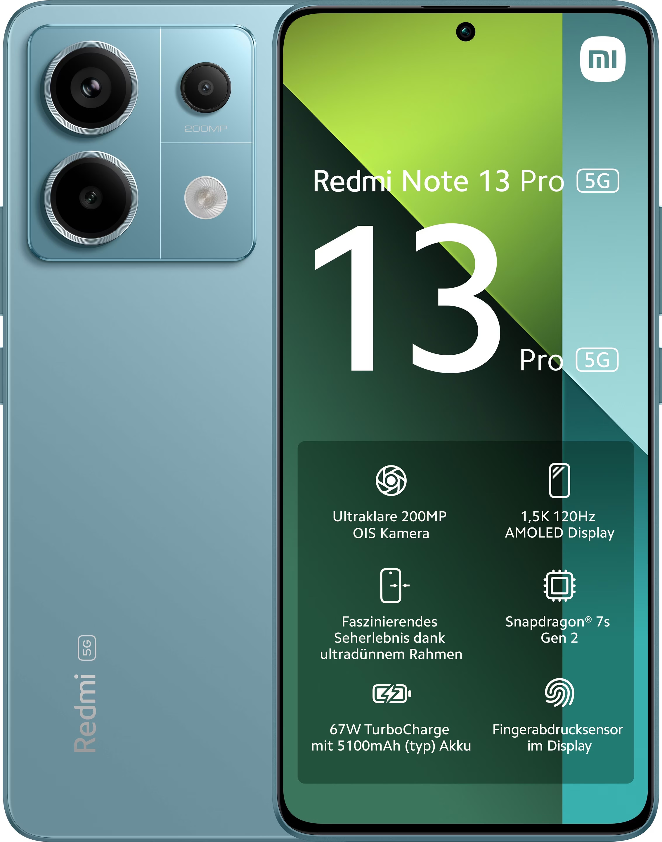 Xiaomi Redmi Note 13 Pro 5G (256 GB, Ocean Teal, 6.67