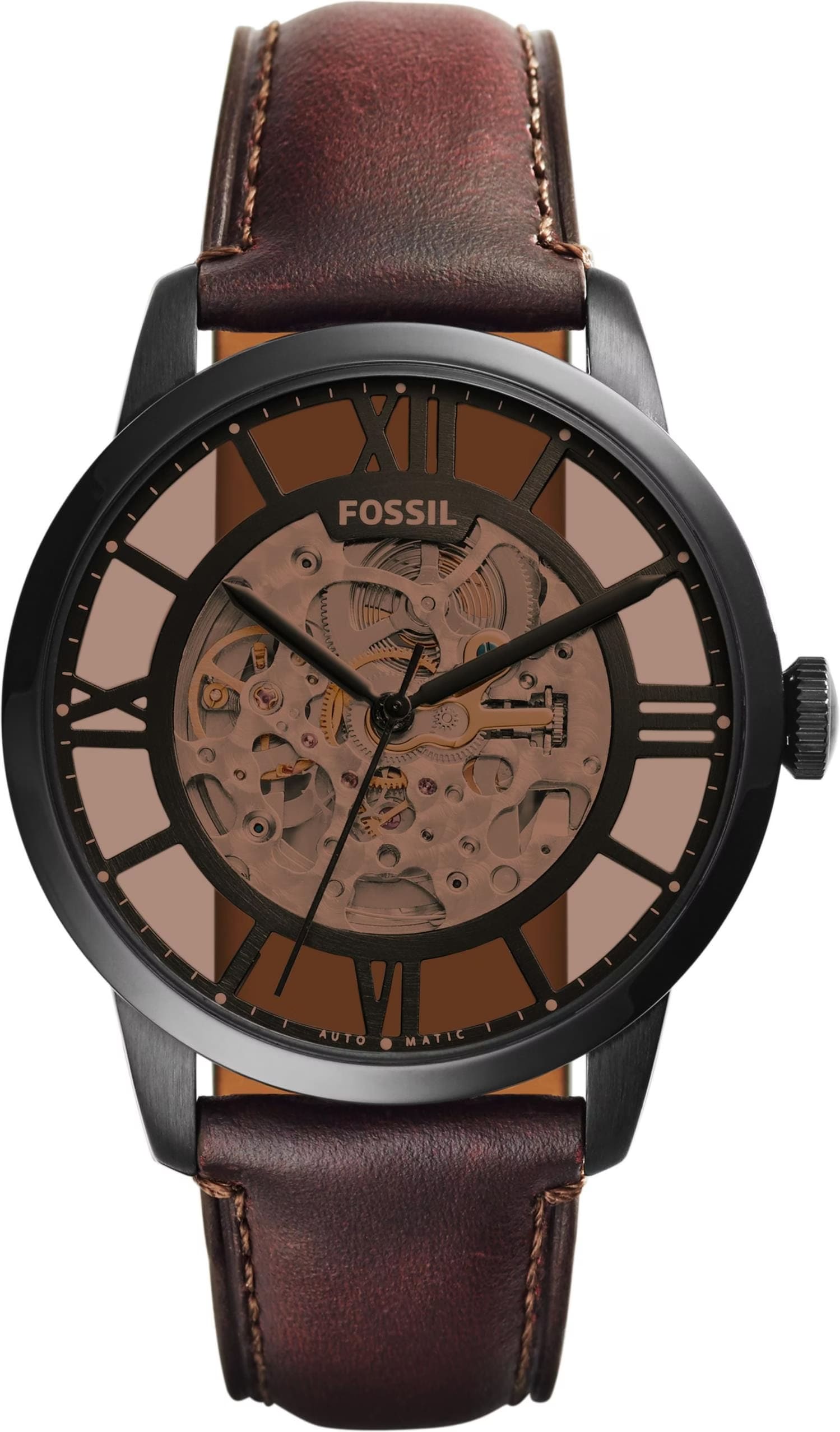 Fossil Uhr Herren Uhrwerk Sichtbar Fossil Townsman (Skeleton-Uhr