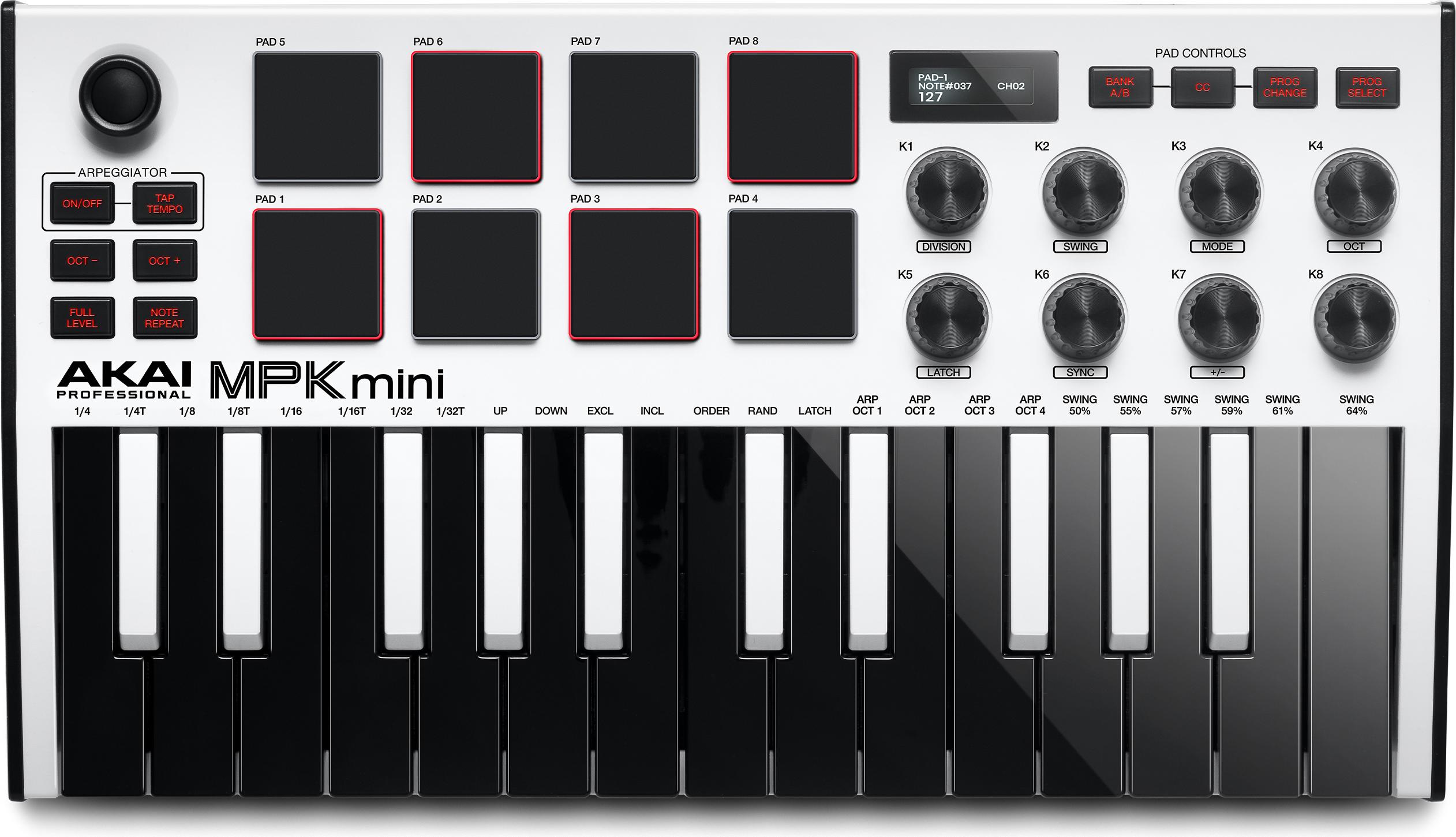 AKAI MPK mini mk3 MIDIコントローラー　BLACK Akai MPK Mini Mk3 Portable USB MIDI Keyboard Controller