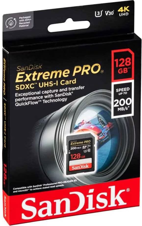 Scheda SD Samsung PRO Ultimate 128GB - Velocit&agrave; 200MB/s UHS-I U3 - Per Fotografia Professionale