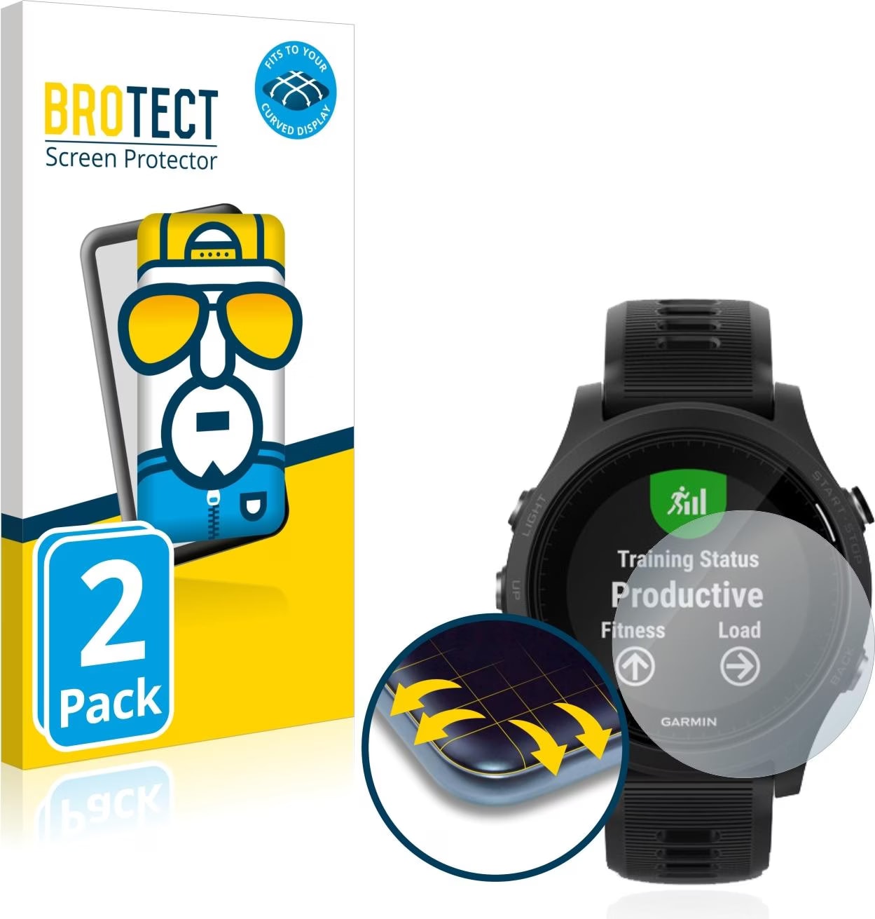 Film Protection écran Garmin Fenix 6 Pro Solar (2 Pièces) - Ultra Clair - Anti-rayures - Anti-traces