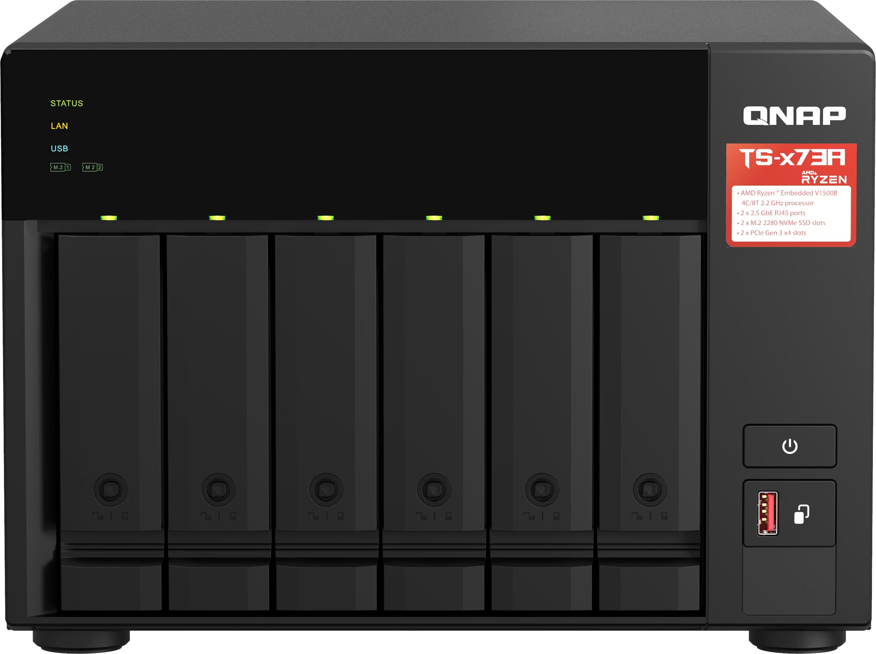 QNAP NAS TS-673(NAS-673eG) メモリ4GB 10GbE TS-673 | ハードウェア仕様 | QNAP