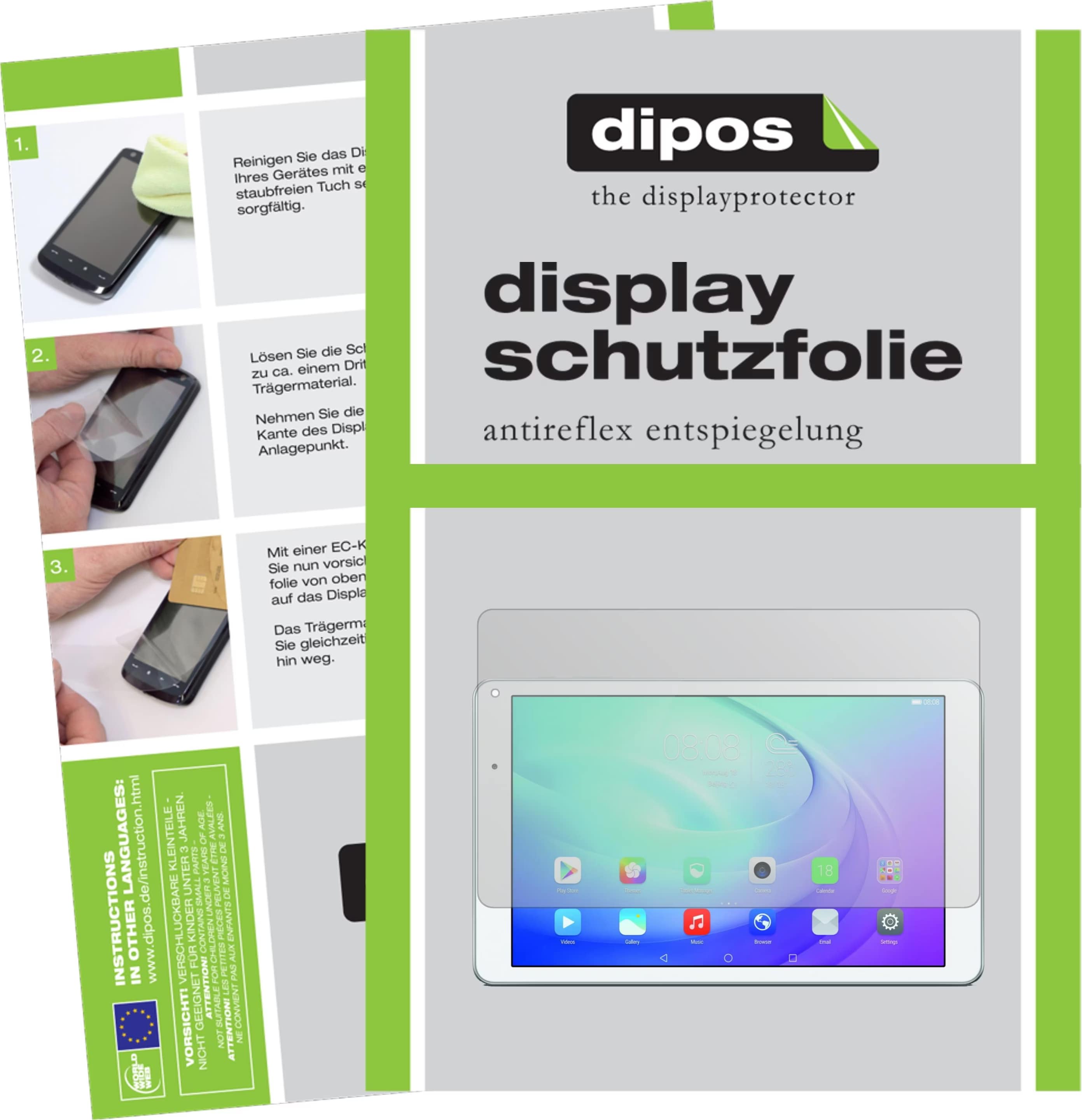 Kwmobile Lot De 2 Films Protecteurs D'écran Mats Anti-reflets Pour Huawei MediaPad T3 10