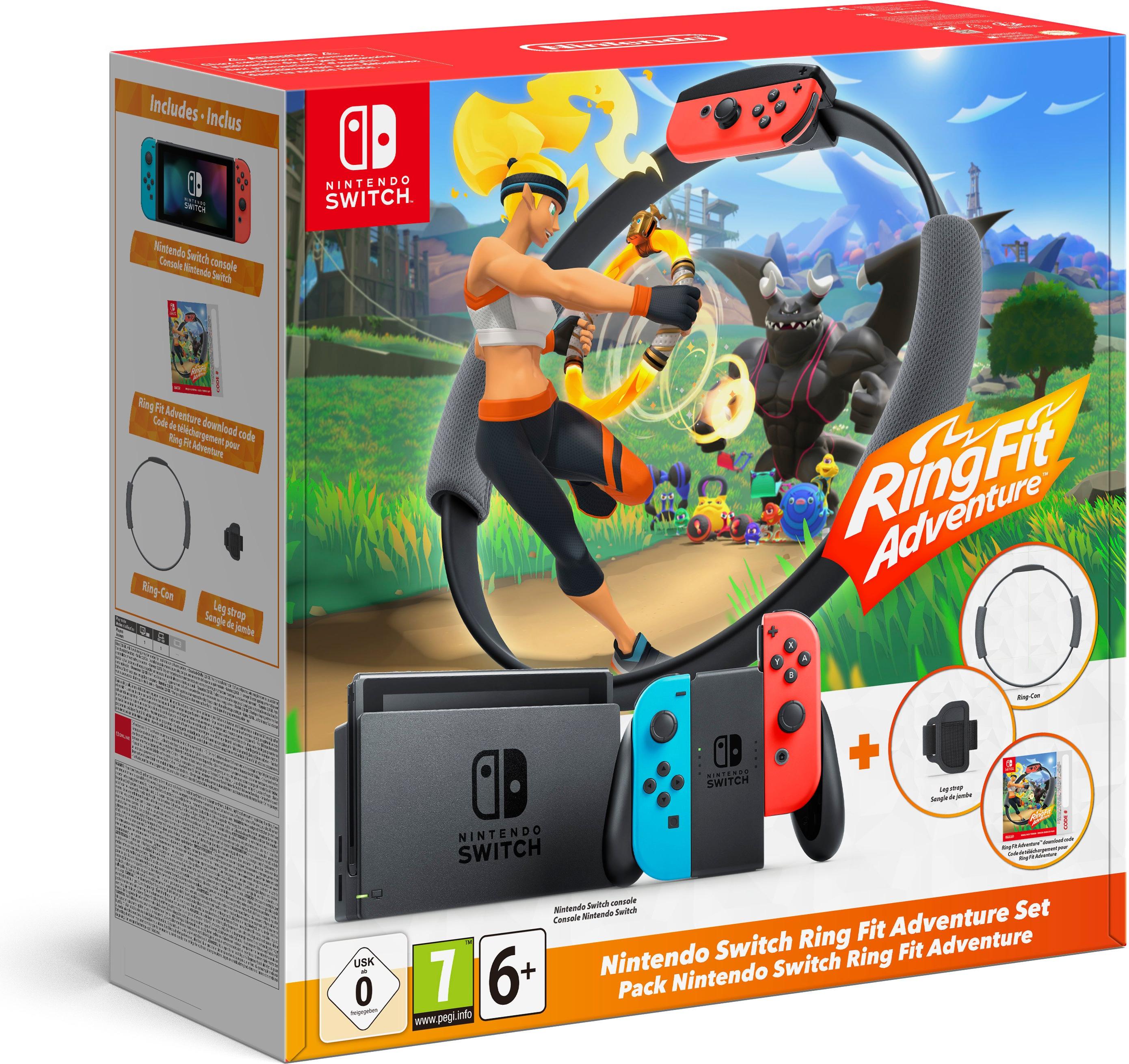 Nintendo Switch + Ring Fit Adventure セット Nintendo Switch Ring Fit Adventure Set With Ring-Con & Leg
