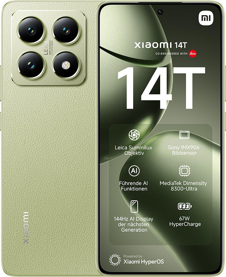 スマートフォン本体 Xiaomi 14T Lemon green 256Gb Xiaomi 14T (256 GB, Lemon Green, 6.67