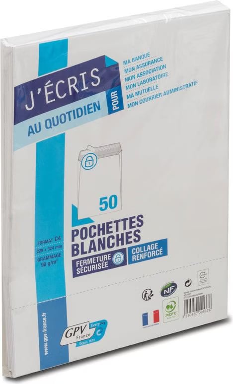 Busta C4 229x324 50 Buste Bianche DIN C4 - 229x324 Mm - 90g - Autoadesive - Per Documenti A4 Senza Finestra Buste Autoadesive - Foto 10