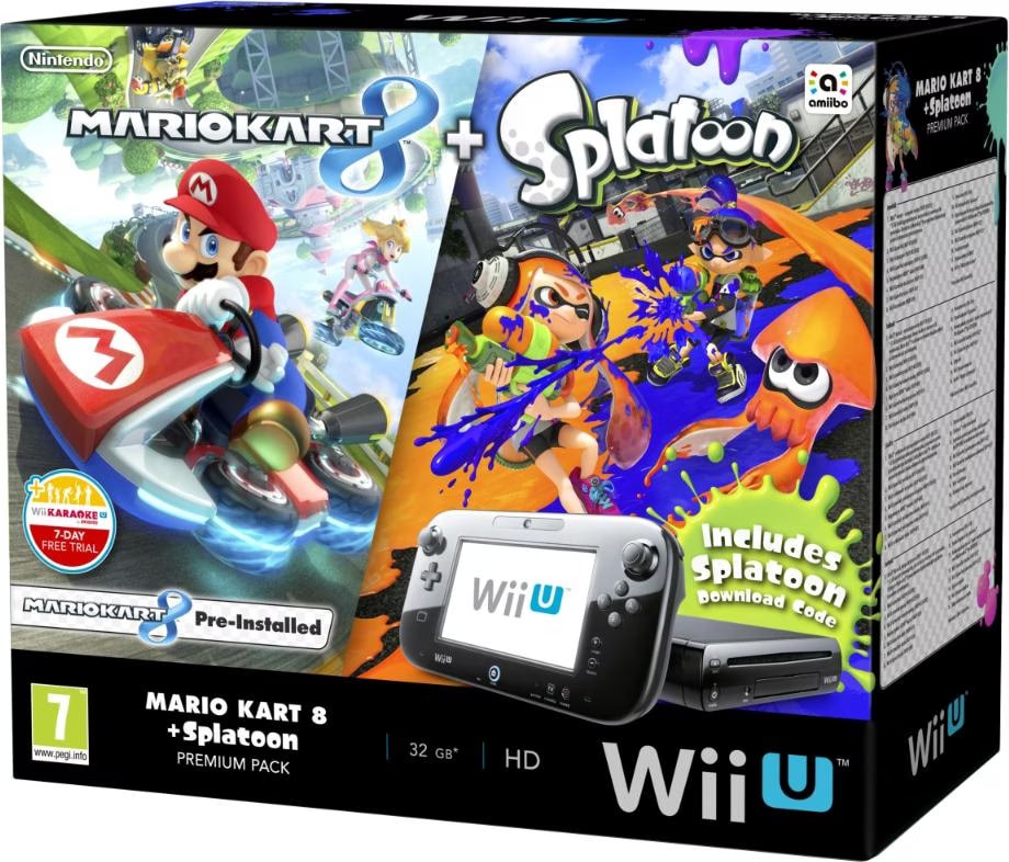 Nintendo Wii U Premium + Mario Kart 8 + Splatoon - kaufen bei Digitec