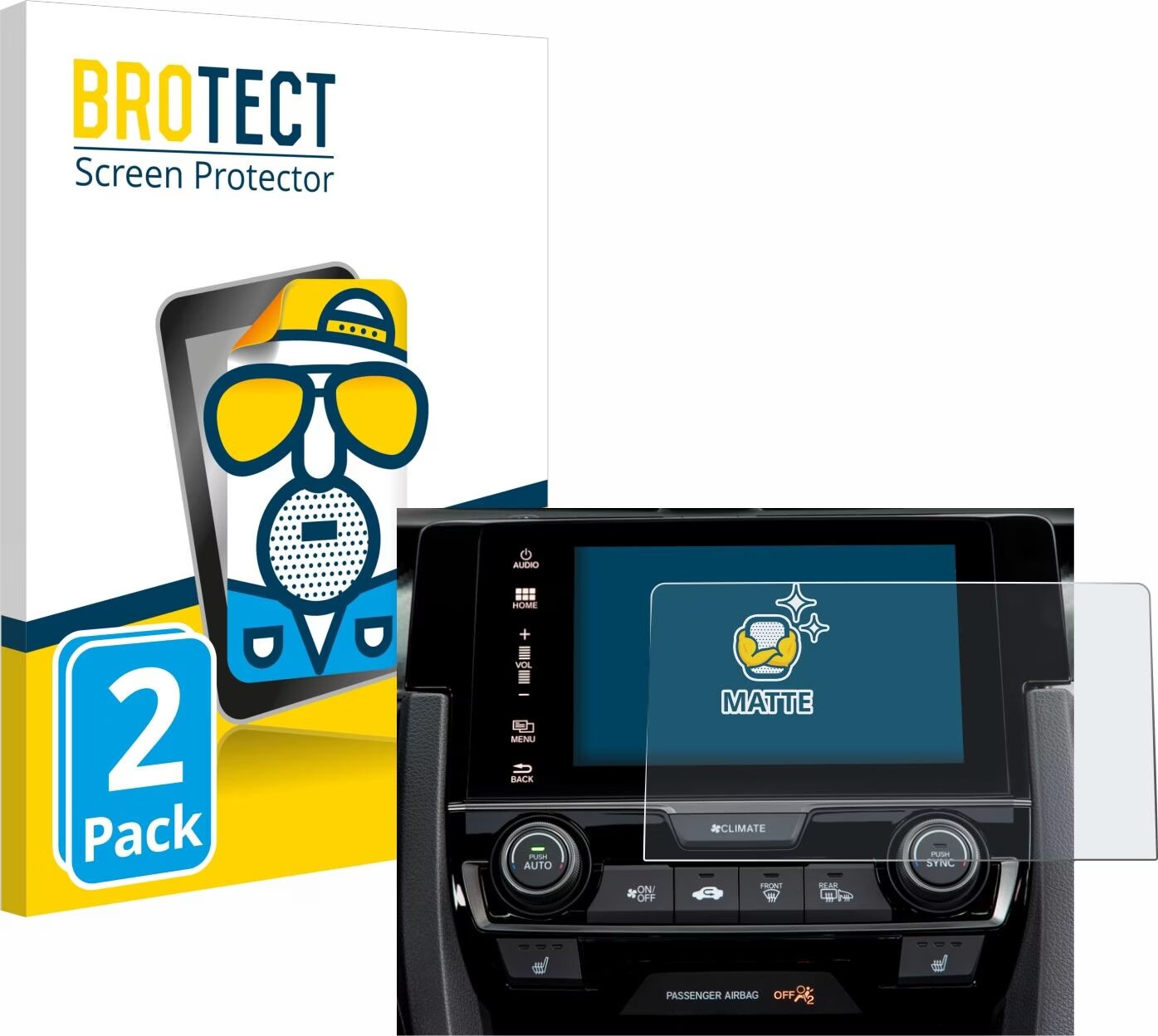 brotect Pellicola Protettiva Opaca per Orologi (Circolare, ø: 46 mm) Pellicola Protettiva Anti-Riflesso (2 Pezzi