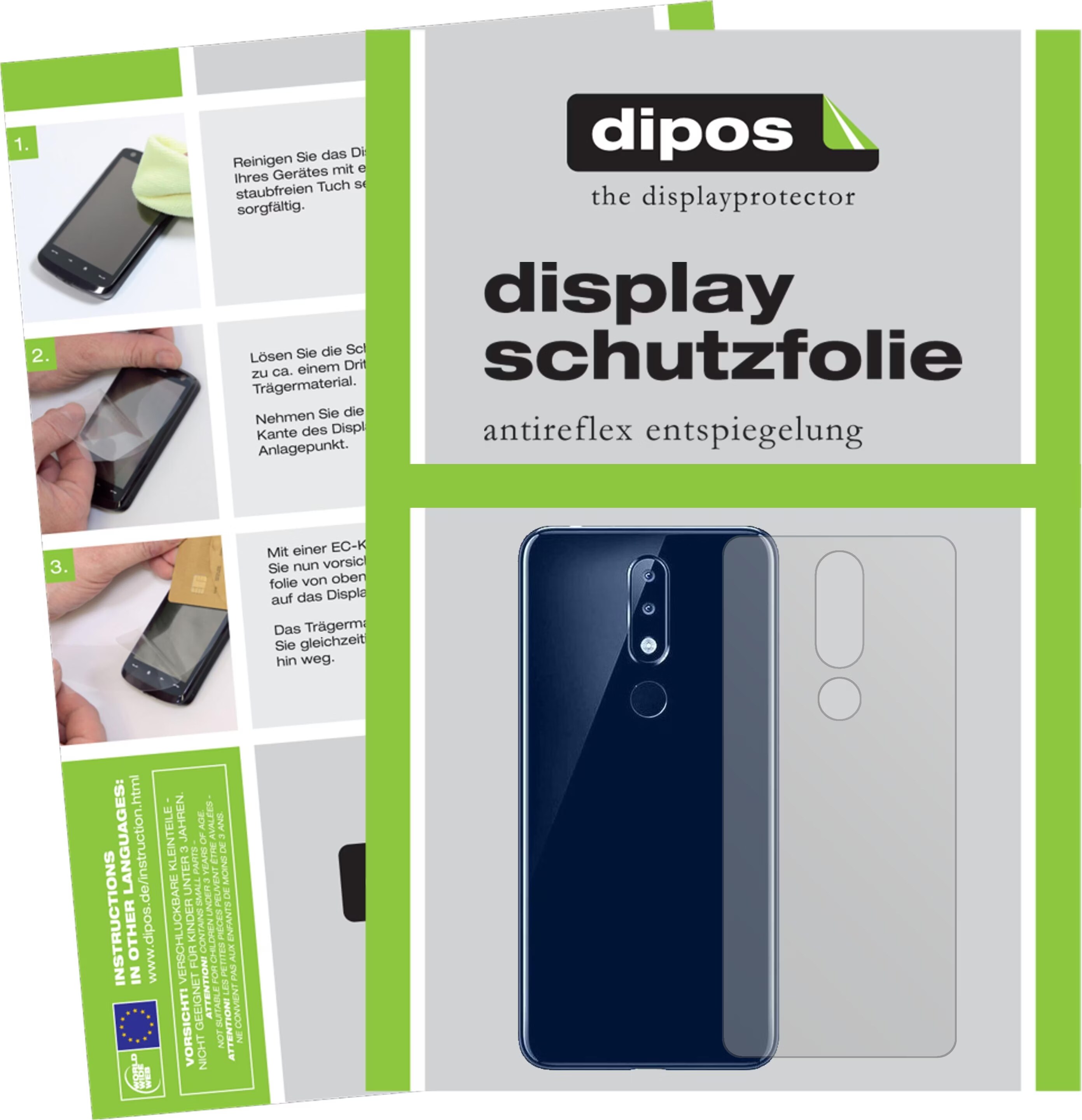 Dipos 6X Pellicola Protettiva Antiriflesso Per Nokia 5.1 Plus - Opaca, Anti-impronta, Taglio Laser Made In Germany